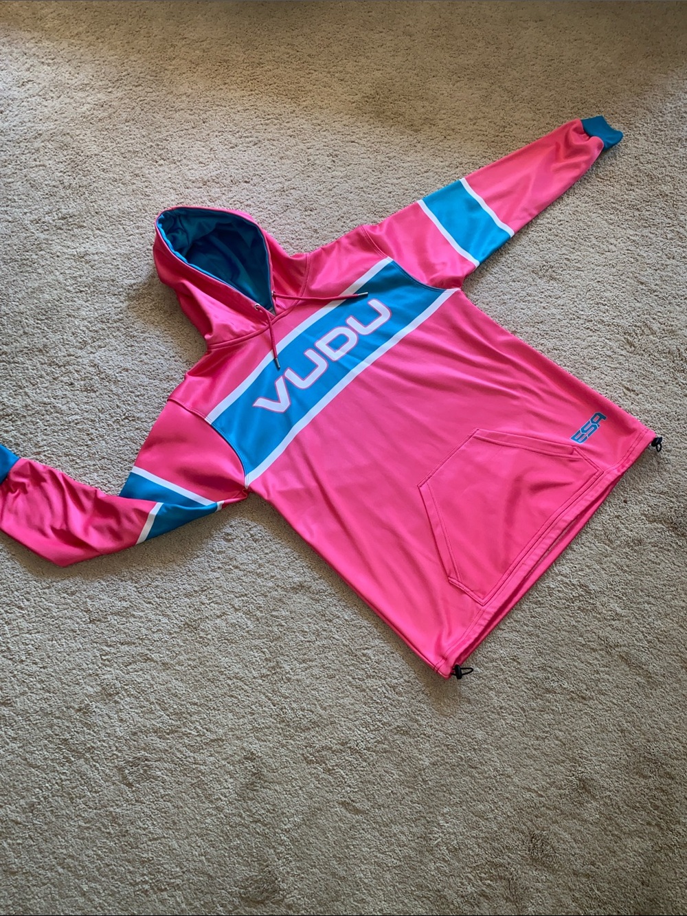 Vudu Pink & Teal Pullover Hoodie